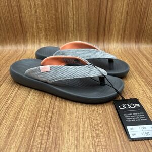 Hey Dude Meg Sandals Women Pearl Grey New Size 7 Flip Flop Thong Lightweight